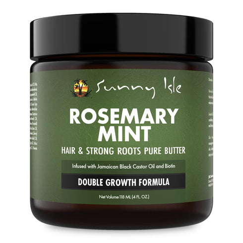 Sunny Isle Rosemary Mint Hair and Strong Roots Butter, 4oz with Biotin & Jamaican Black Castor Oil