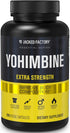Jacked Factory Yohimbine Extra Strength Supplement - 270 Capsules, Premium Yohimbe Bark Extract for Energy & Body