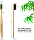 Virgin Forest Bamboo Toothbrush, Biodegradable Eco-Friendly Natural Wooden Toothbrushes, Vegan Organic Bamboo Charcoal,