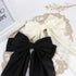 Silky Satin Hair Bows, 2Pcs Big Oversized Hair Bows for Women, White and Black
