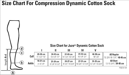 Juzo 15-20mmhg Dynamic Cotton Mens Closed Toe Compression Sock