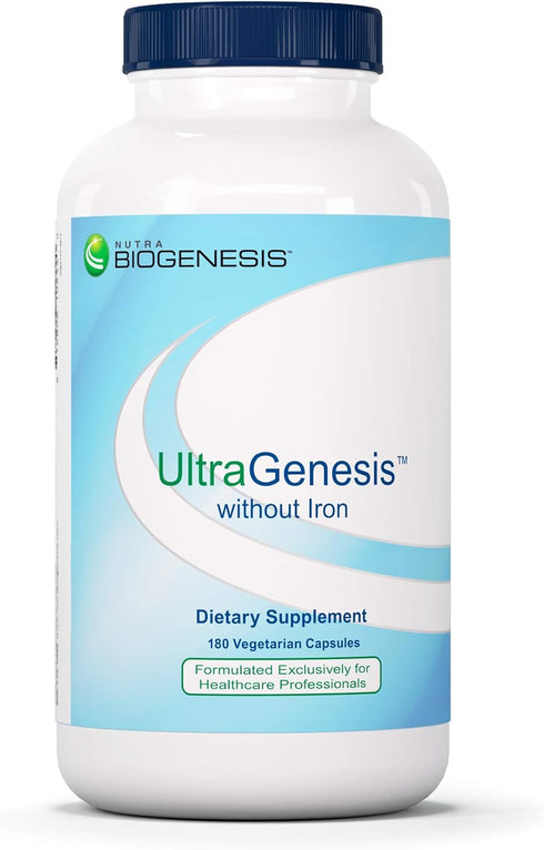 Nutra BioGenesis - Ultra Genesis Without Iron - Multivitamin/Mineral, Inositol, Choline, PABA for Energy, Nutrition &