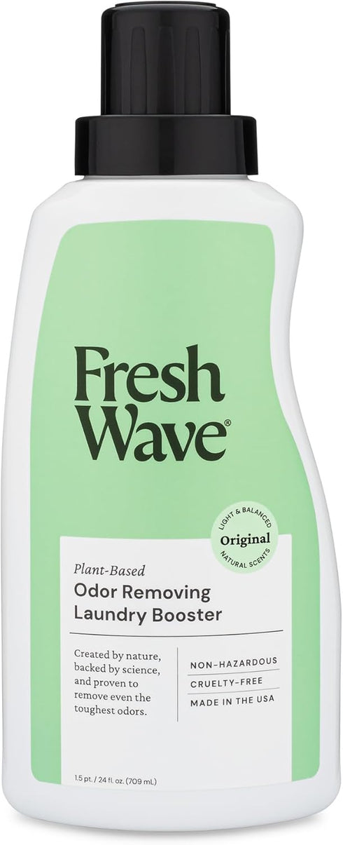 Fresh Wave Odor Removing Laundry Booster, 24 fl. Oz. | Natural Plant-Based Odor Eliminator for Fabrics