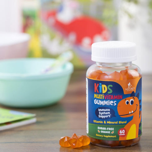 Nature's Nutrition Vitamins for Kids Multivitamin Gummies, Sugar Free, Vitamin C, B6, B12, D3 & Zinc for Children's