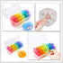 TOPPERFUN 21-Compartment Weekly Portable Pill Organizer Rainbow Plastic Medicine Storage Box for Travel Daily