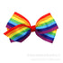 Rainbow Hair Bow with Clip, Grosgrain Ribbons Hair Clips for Girls, JB35 (2 Pcs-Set B)