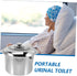 Stainless Steel Spittoon with Cover Durable Elderly Potty Urinal for Boy Girl and Adults Portable Chamber Pot for Home