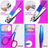 Manicure Set, Professional Nail Clippers Kit, Pedicure Care Tools, 15PC Stainless Steel with Blue Travel Case