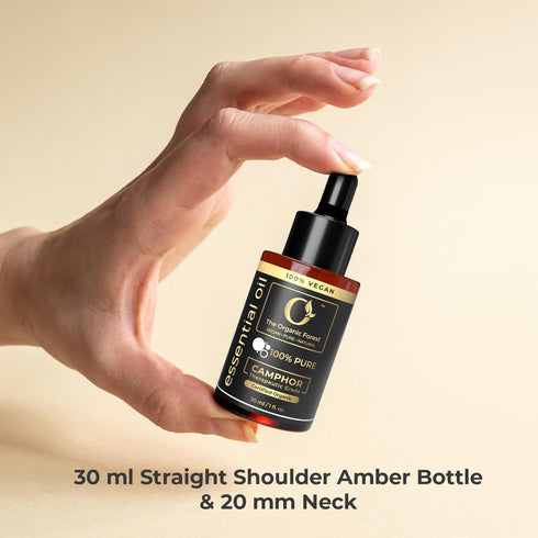 100% Pure & Organic Camphor Oil for Aromatherapy Diffuser & Humidifier, Essential Oil for Irritation and Pain Relief.