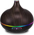 550ML Black Aroma Diffuser for Essential Oils, Large Office Aromatherapy Diffuser with Ambient Light & Timer