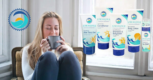 STREAM 2 SEA Leave In Conditioner, Reef Safe Hair Conditioner for Dry Hair, 1 oz Pack of 3