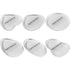 SHANY Stay Jelly Silicone Sponge Set - Pack of 6 Clear & Non-Absorbent Makeup Blending Sponges for Flawless Application