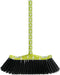 Polka Dot Printed Green Broom, Heavy-Duty Household Broom with Fine Premium Black Bristles for Home, Kitchen, Lobby