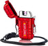 LcFun Arc Lighter - Waterproof Windproof Rechargeable USB Plasma Flameless Electric Lighter with Lanyard (Red)