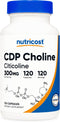 Nutricost CDP Choline (Citicoline) 300mg - 120 Vegetarian Capsules, Non-GMO, Gluten Free