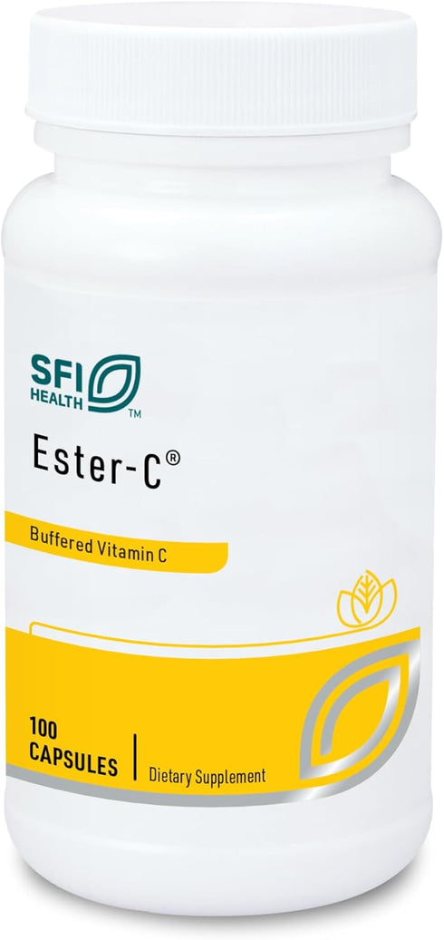 Klaire Labs Ester-C, 500 mg Buffered Vitamin C, Non-Acidic, Immune & Antioxidant Support, 100 Capsules