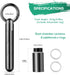 TISUR Metal Pill Holder with Keychain - Premium Titanium Design