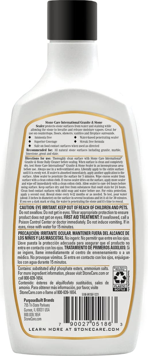 Stone Care International Granite Stone Sealer - 16 Ounce - for Granite Marble Soapstone Quartz Quartzite Slate Limestone Corian Laminate Tile Countertop