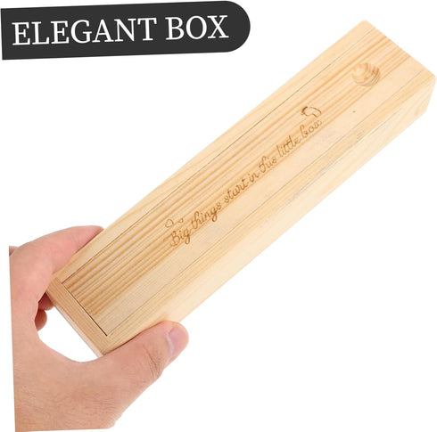 STOBAZA Wooden Pregnancy Test Keepsake Box for Newborn Announcement Unique Storage Case for Pregnancy Memories