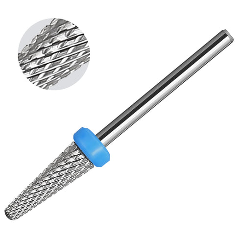 Tungsten Carbide Nail Drill Bits,3/32'' Efile Electric Cuticle Bits, Two Way Manicure Polishing Art Remove Acrylic Cuticle Safety Bits Pedicure Tools(Ball Top Cone Shape, M)