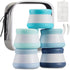 INSFIT Travel Containers for Toiletries, TSA Approved Silicone Cream Jars, BPA Free Leakproof Travel Accessories for