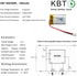 KBT 3.7V 250mAh Li-Polymer Battery: 502030 Lipo Rechargeable Lithium-ion with PH2.0 2Pin JST Connector