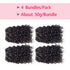 Human Hair Bundles, Kinky Curly Wave Hair, 4 Bundles 50 Gram/Bundle, 8A Unprocessed Kinky Curly Wave (8 8 8 8 1b)