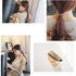 Ruihfas Stretchy Elastic Ponytail Holder, 1Pcs Sparkling Crystal Rhinestone Hair Band for Women (Gold Tone White)