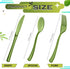 150 Pieces Disposable Cutlery Set, Heavy Duty Plastic Silverware, 50 Forks, 50 Knives, 50 Spoons for Home Office School