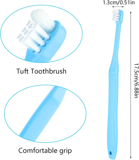 WLLHYF 2 Pieces Tuft Toothbrush Small Head End Tapered Interdental Interspace Nursing Soft Tiny Toothbrush Orthodontic
