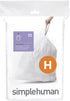 simplehuman Code H Custom Fit Drawstring Trash Bags in Dispenser Packs, 20