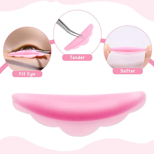Hicarer 48 Pieces Lash Lift Rods - Silicone Eyelash Pads for Perming Curler Rods in Small, Medium, Large
