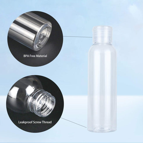 TRENDBOX 6 Pack Plastic Empty Bottles with Flip Cap for Shampoo, Lotions, Liquid Soap, Cream (4 oz / 120 ml)