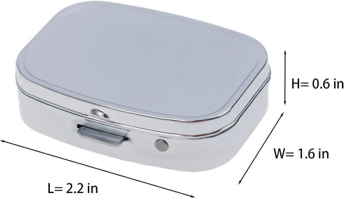 Vini (Pack 2) Pill Box Small Medicine Pill Case Portable Medicine Tablet Vitamin Holder Organizer for Purse Pocket