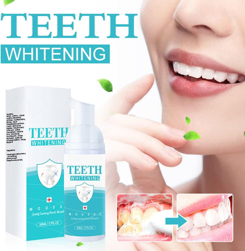 YG LianKai 2PCs Teeth Whitening Mousse Foam Refreshing Breath Deep Cleaning Toothpaste,Fresh Breath,Ultra-fine Mousse