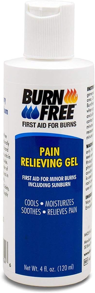 Burn Free Maximum Strength Pain Relieving Gel - Fast Relief for Minor Burns Including Sunburn