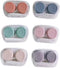 YKuzLx 6 Pack Contact Lens Case, Portable Contact Case with Applicator Tool Tweezer,