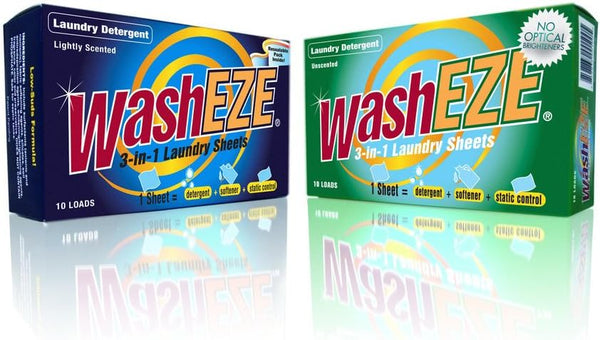 3 in 1 Laundry Detergent Pods, 10 Count, Unscented, Portable, TSA Compliant, Stain Fighter, Fabric Softener, Static