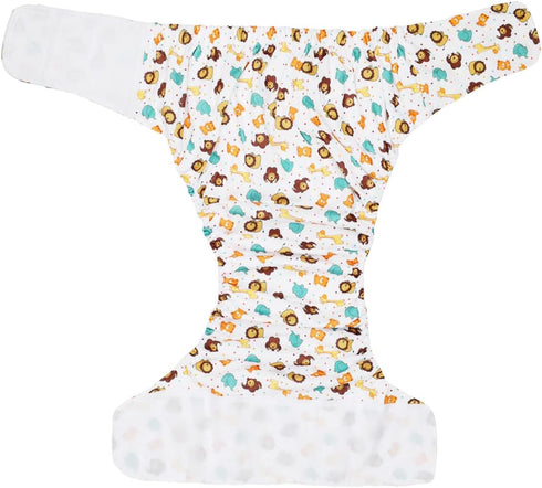 Sigzagor Teen Adult Cloth Diaper Nappy Reusable Washable for Disability Incontinence Large (Baby Foxes Rabbits)