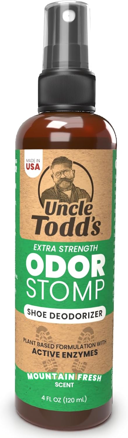 Uncle Todd's Odor Stomp Shoe Deodorizer - Proven Enzyme Formula for Odor Elimination in Footwear