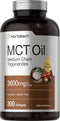Horbaeach Keto MCT Oil Capsules 3600mg | 300 Softgels | Coconut Oil Pills, Non-GMO and Gluten Free