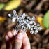 Unicra Silver Crystal Bride Wedding Hair Comb Bridal Headpiece Rhinestone Accessories for Women and Girls (A-Silver)