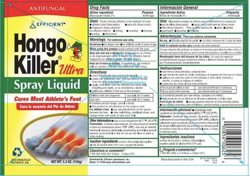 Hongo Killer Antifungal Ultra Spray Liquid, 5.3oz, Athlete's Foot Treatment