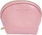 Womens Mini Cosmetic Beauty Bag, Half Moon Coin Purse with Zipper for Makeup Accessories (Pink)
