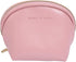 Womens Mini Cosmetic Beauty Bag, Half Moon Coin Purse with Zipper for Makeup Accessories (Pink)