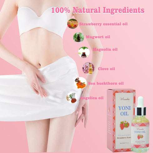 Wovarkie 2 Packs 100% (1 oz/30 ml) Yoni Oil for Women, Natural Feminine Oil, Ph Balanced for Women, Eliminates Odor
