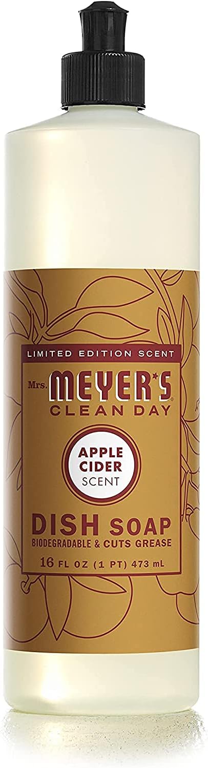 Mrs. Meyer's Liquid Dish Soap, Apple Cider, 16 OZ (Pack of 1)