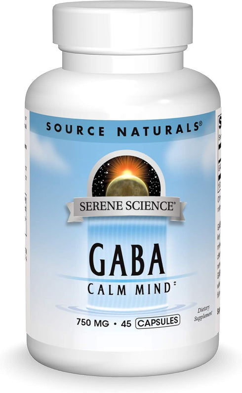 Source Naturals Serene Science GABA 750mg - 45 Capsules for a Calm Mind