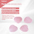 4pcs Healing Crystal Rose Quartz Carved Heart Shaped Shiny Stone, Reiki Balancing Semi-Precious Decor
