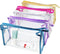 Meetory 10 Pcs Clear Waterproof Cosmetic Bag with Zipper - PVC Transparent Plastic Makeup Organizing Bags
